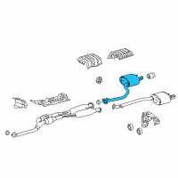 OEM 2016 Lexus IS200t Exhaust Tail Pipe Assembly Diagram - 17430-36450