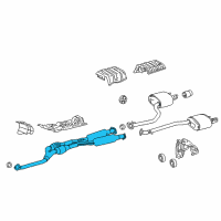 OEM Lexus IS300 Front Exhaust Pipe Assembly Diagram - 17410-36500