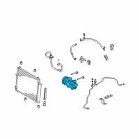 OEM Pontiac Vibe Compressor Diagram - 19184682