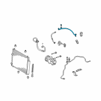 OEM Pontiac Vibe Tube, A/C Evaporator Diagram - 19184691