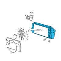 OEM Lincoln Navigator Radiator Assembly Diagram - H2MZ-8005-U