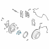 OEM Ford Park Brake Shoes Retainer Kit Diagram - DC3Z-2069-A