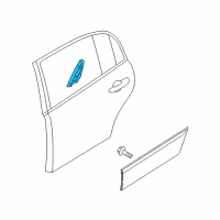 OEM Kia MOULDING Assembly-Rear Door Diagram - 838403F020