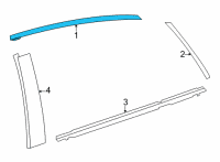 OEM Toyota Mirai Upper Molding Diagram - 75763-62020