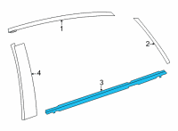 OEM 2021 Toyota Mirai Belt Molding Diagram - 75730-62020