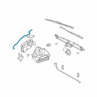 OEM 2008 Ford F-250 Super Duty Washer Hose Diagram - 8C3Z-17K605-A