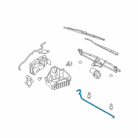 OEM Ford Washer Hose Diagram - 7C3Z-17K605-A