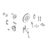 OEM 2011 Ford Transit Connect Bearing Snap Ring Diagram - -W700196-S300