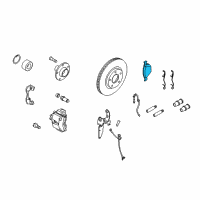 OEM 2011 Ford Transit Connect Front Pads Diagram - AT1Z-2001-A