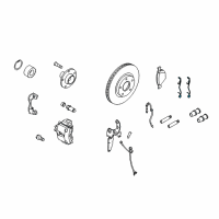 OEM 2011 Ford Transit Connect Brake Pads Spring Diagram - 9T1Z-2A225-A