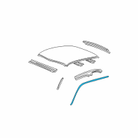 OEM 2002 Lincoln Blackwood Weatherstrip Diagram - YL3Z-1651223-AA