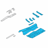 OEM 2014 BMW 750Li Floor Panel Right Diagram - 41-12-7-350-134