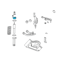 OEM Jeep Liberty Mount-Shock Upper Diagram - 52128532AA