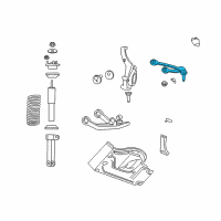 OEM 2003 Jeep Liberty Upper Control Arm Diagram - 68068615AB