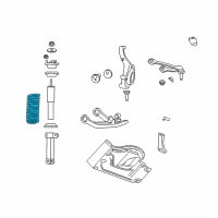 OEM 2002 Jeep Liberty Front Coil Spring Diagram - 52088626AA