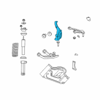 OEM 2004 Jeep Liberty Front Steering Knuckle Diagram - 52088652AE