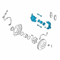 OEM 2001 Nissan Maxima CALIPER Assembly-Front LH, W/O Pads Or SHIMS Diagram - 41011-2Y500