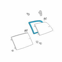 OEM 2000 Toyota Sienna Weatherstrip Diagram - 62743-08011