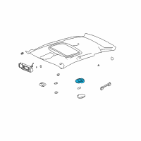 OEM 2001 Chevrolet Impala Lamp Asm-Dome *Pewter Diagram - 10424076