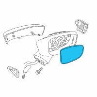 OEM 2020 Toyota Yaris Mirror Glass Diagram - 87961-WB001