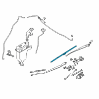 OEM 2014 Nissan Versa Windshield Wiper Blade Assembly Diagram - 28890-3WC0A