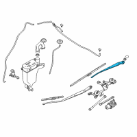 OEM 2014 Nissan Versa Front Window Wiper Arm Assembly Diagram - 28881-3WC0A