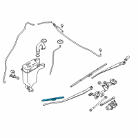 OEM 2018 Nissan Versa Note Left Windshield Wiper Blade Assembly Diagram - 28890-3WC1A