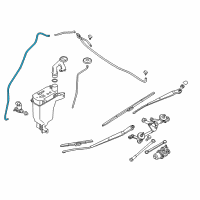 OEM Nissan Versa Note Tube-Washer, Windshield Diagram - 28940-3WC1A