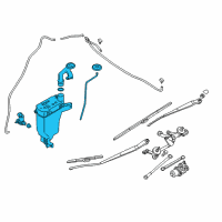 OEM 2018 Nissan Versa Note Tank Assy-Windshield Washer Diagram - 28910-3WC0A