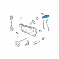 OEM 2000 Pontiac Sunfire Exterior Door Handle Diagram - 22620561