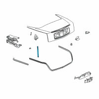 OEM 2005 Cadillac XLR Strut Asm, Rear Compartment Lid Diagram - 88957084