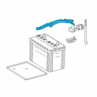 OEM 2014 Toyota Tacoma Battery Holder Diagram - 74404-04060