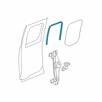 OEM 2007 Chevrolet Silverado 3500 HD Glass Weatherstrip Diagram - 22840260