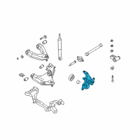 OEM 1998 Nissan Frontier Spindle, LH Diagram - 40015-2S665