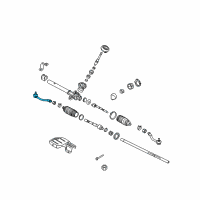 OEM Kia Rio End Assembly-Tie Rod, LH Diagram - 568201R501