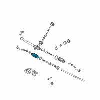 OEM 2013 Hyundai Accent Bellows-Steering Gear Box Diagram - 57740-2K001