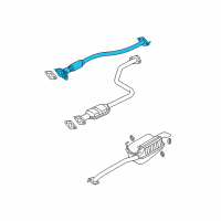 OEM Hyundai Accent Front Exhaust Pipe Diagram - 28610-25710