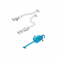 OEM 2003 Hyundai Accent Tail With Muffler Pipe Diagram - 28700-25720