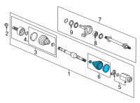 OEM 2017 Honda Civic Bootset, Inboard Diagram - 44017-TBC-A00