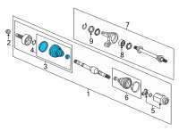 OEM 2022 Honda Civic BOOT SET, OUTBOARD Diagram - 44018-3K0-305