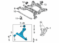 OEM Hyundai Ioniq 5 ARM COMPLETE-FR LWR, LH Diagram - 54500-GI100