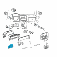 OEM 1998 Lexus LX470 Meter Assembly, Speed Diagram - 83220-60550