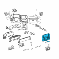 OEM 2001 Lexus LX470 Switch Assy, Center Cluster Integration Diagram - 84012-60121