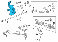 OEM GMC Sierra 3500 HD Knuckle Diagram - 85124365