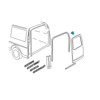 OEM 2000 GMC Savana 3500 Door Weatherstrip Diagram - 23345383