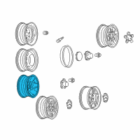 OEM 2002 Chevrolet S10 Wheel Rim-15X7 (-6.4) Aluminum *Gray L Mount Diagram - 9592680