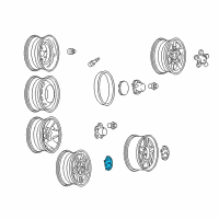 OEM 2000 Chevrolet S10 Hub Cap Diagram - 15725033