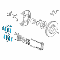 OEM Acura RDX Front Pad Set Diagram - 45022-TJB-A01