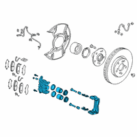 OEM 2020 Acura RDX Front Caliper Sub-Assembly Diagram - 45018-TJB-A00