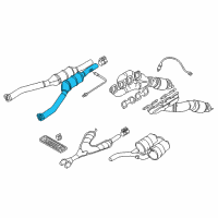 OEM 2001 BMW 740iL Catalytic Converter Diagram - 18-30-1-437-545